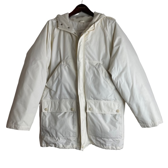 ERMENEGILDO ZEGNA Yachting Microtene 10000 Men’s White Down Jacket Size S Hooded - Picture 1 of 11